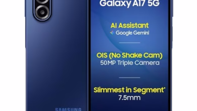 The Samsung Galaxy A17 5G brings you a smooth 6.7″ AMOLED display, a sharp 50 MP OIS camera, 5,000 mAh battery, and fast charging